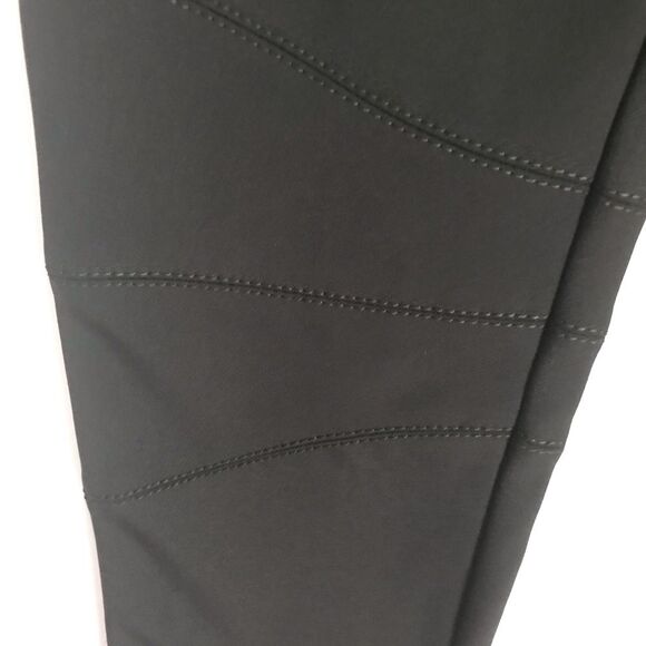 Sonya Chodry Pants Size 4 Black Skinny Biker Zipper Accents Made in Italy - Picture 5 of 16